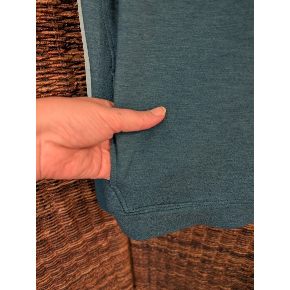 Under Armour Featherweight Fleece Funnel Neck Sweatshirt Women's Small Aqua Mesh - Picture 5 of 8